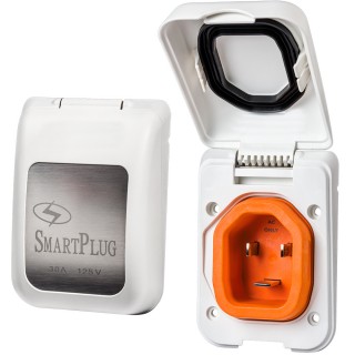 SmartPlug 30 Amp Non Metallic White Inlet - Boat & RV Side SmartPlug 30 Amp Non Metallic White Inlet - Boat & RV Side