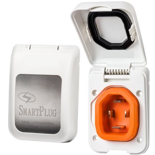 SmartPlug 50 Amp Non Metallic White Inlet - Boat & RV Side SmartPlug 50 Amp Non Metallic White Inlet - Boat & RV Side