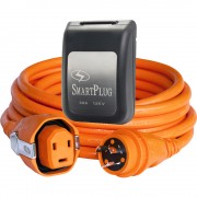 SmartPlug 30 Amp Dual Configuration 50&#39; Cordset w/Tinned Wire &Twist-Type Connector & 30 Amp Non-Metallic Black Inlet