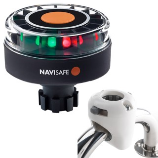 Navisafe Navilight Tricolor 2NM w/Navibolt Base & Rail Mount - White Navisafe Navilight Tricolor 2NM w/Navibolt Base & Rail Mount - White
