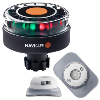 Navisafe Navilight Tricolor 2NM w/Navibolt Base & RIB Mount - White Navisafe Navilight Tricolor 2NM w/Navibolt Base & RIB Mount - White