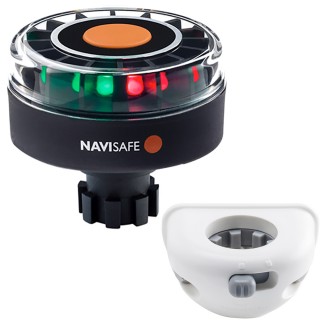 Navisafe Navilight Tricolor 2NM w/Navibolt Base & Vertical Mount - White Navisafe Navilight Tricolor 2NM w/Navibolt Base & Vertical Mount - White