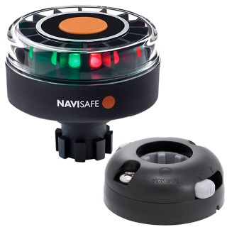 Navisafe Navilight Tricolor 2NM w/Navibolt Base & Horizontal Mount - Black Navisafe Navilight Tricolor 2NM w/Navibolt Base & Horizontal Mount - Black
