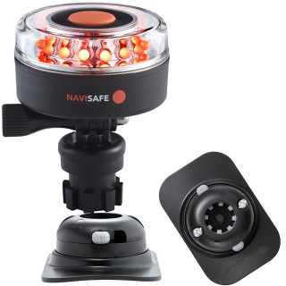 Navisafe Navilight All RED 360° 2NM w/Navimount Base & RIB Mount - Black Navisafe Navilight All RED 360° 2NM w/Navimount Base & RIB Mount - Black
