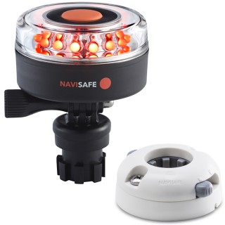 Navisafe Navilight All RED 360° 2NM w/Navimount Base & Horizontal Mount - White Navisafe Navilight All RED 360° 2NM w/Navimount Base & Horizontal Mount - White