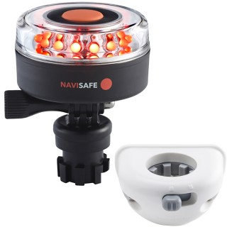 Navisafe Navilight All RED 360° 2NM w/Navimount Base & Vertical Mount - White Navisafe Navilight All RED 360° 2NM w/Navimount Base & Vertical Mount - White