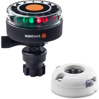 Navisafe Navilight 2NM Tricolor w/Navimount Base & Horizontal Mount - White Navisafe Navilight 2NM Tricolor w/Navimount Base & Horizontal Mount - White