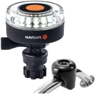 Navisafe Navilight 360° 2NM White w/Navimount Base & Rail Mount - Black Navisafe Navilight 360° 2NM White w/Navimount Base & Rail Mount - Black