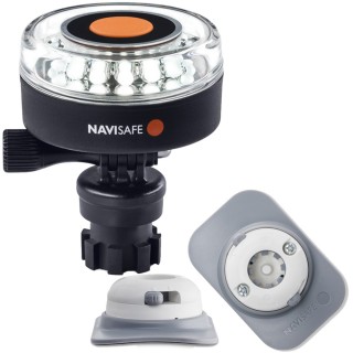 Navisafe Navilight 360° 2NM White w/Navimount Base & RIB Mount - White Navisafe Navilight 360° 2NM White w/Navimount Base & RIB Mount - White