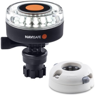 Navisafe Navilight 360° 2NM White w/Navimount Base & Horizontal Mount - White Navisafe Navilight 360° 2NM White w/Navimount Base & Horizontal Mount - White