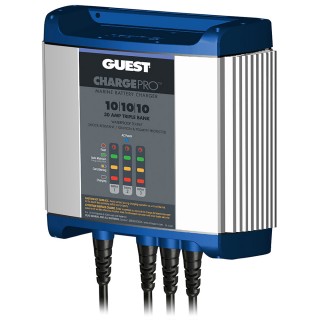 Guest On-Board Battery Charger 30A / 12V - 3 Bank - 120V Input Guest On-Board Battery Charger 30A / 12V - 3 Bank - 120V Input