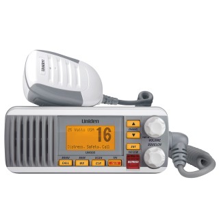 Uniden UM385 Fixed Mount VHF Radio - White Uniden UM385 Fixed Mount VHF Radio - White