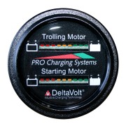Dual Pro Battery Fuel Gauge - Marine Dual Read Battery Monitor - 12V/36V System - 15' Battery Cable