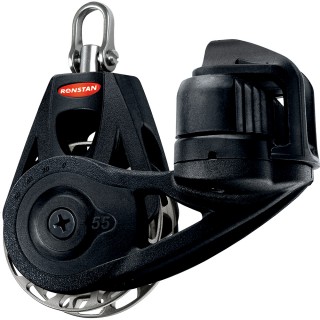 Ronstan Series 55 Ratchet Mount Orbit Block - Single Cleat Swivel - Auto Ronstan Series 55 Ratchet Mount Orbit Block - Single Cleat Swivel - Auto