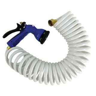 WHITECAP Шланг White Coiled Hose with Adjustable Nozzle WHITECAP Шланг White Coiled Hose with Adjustable Nozzle