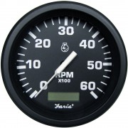 Faria 4" HD Tachometer w/Hourmeter (6000 RPM) - Gas - Black