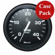 Faria 4" Heavy-Duty Tachometer (4000 RPM) Diesel (Mag P/U) - Black *Bulk Case of 12*
