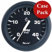 Faria 4" Heavy-Duty Tachometer (4000 RPM) Diesel (Mech Takeoff & Var Ratio Alt) - Black *Bulk Case of 12*