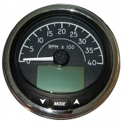 Faria 4" Tachometer (4000 RPM) J1939 Compatible w/o Pressure Port - Euro Black w/Stainless Steel Bezel