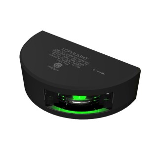 Lopolight Starboard SideLight - Vertical Mount - Black Housing - 2nm - Green Lopolight Starboard SideLight - Vertical Mount - Black Housing - 2nm - Green