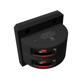 Lopolight Double Port SideLight - Vertical Mount - Black Housing - 2nm - Red Lopolight Double Port SideLight - Vertical Mount - Black Housing - 2nm - Red