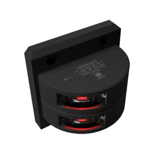 Lopolight Double Port SideLight - Vertical Mount - Black Housing - 3nm - Red Lopolight Double Port SideLight - Vertical Mount - Black Housing - 3nm - Red