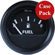 Faria Euro Black 2" Fuel Level Gauge (E-1/2-F) *Bulk Case of 24*