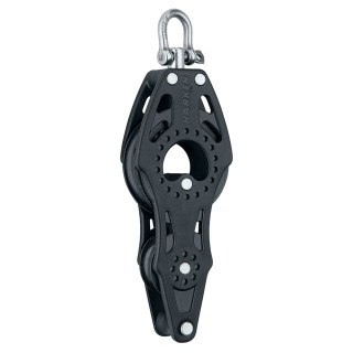 Harken 57mm Carbo Air Fiddle Block w/Swivel & Becket Harken 57mm Carbo Air Fiddle Block w/Swivel & Becket