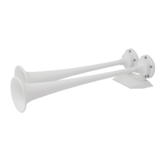 Marinco 12V White Epoxy Coated Dual Trumpet Air Horn Marinco 12V White Epoxy Coated Dual Trumpet Air Horn