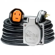 SmartPlug RV Kit 30 Amp 30&#39; Dual Configuration Cordset - Black (SPX X Park Power) & Stainless Steel Inlet
