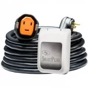 SmartPlug RV Kit 30 Amp 30&#39; Dual Configuration Cordset - Black (SPX X Park Power) & Non Metallic Inlet - White