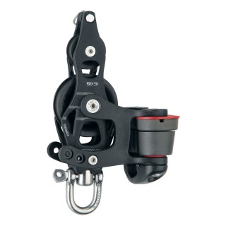 Harken 45mm Single Aluminum Element Fiddle Block w/Swivel, Becket & 150 Cam Cleat Harken 45mm Single Aluminum Element Fiddle Block w/Swivel, Becket & 150 Cam Cleat