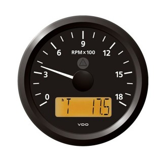 Veratron 3-3/8" (85 mm) ViewLine Tachometer - 0 to 6000 RPM - 8 to 32V - Black Dial & Triangle Bezel Veratron 3-3/8" (85 mm) ViewLine Tachometer - 0 to 6000 RPM - 8 to 32V - Black Dial & Triangle Bezel
