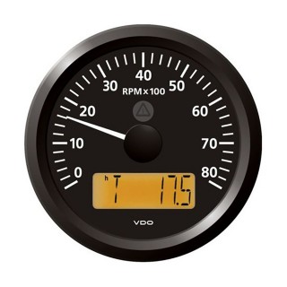 Veratron 3-3/8" (85 mm) ViewLine Tachometer - 0 to 8000 RPM - 8 to 32V - Black Dial & Triangle Bezel Veratron 3-3/8" (85 mm) ViewLine Tachometer - 0 to 8000 RPM - 8 to 32V - Black Dial & Triangle Bezel
