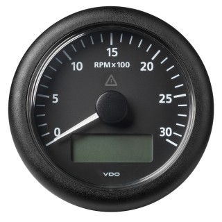 Veratron 3-3/8" (85MM) ViewLine Tachometer w/Multi-Function Display - 0 to 3000 RPM - Black Dial & Bezel Veratron 3-3/8" (85MM) ViewLine Tachometer w/Multi-Function Display - 0 to 3000 RPM - Black Dial & Bezel
