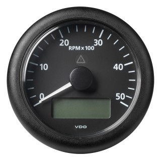 Veratron 3-3/8" (85MM) ViewLine Tachometer w/Multi-Function Display - 0 to 5000 RPM - Black Dial & Bezel Veratron 3-3/8" (85MM) ViewLine Tachometer w/Multi-Function Display - 0 to 5000 RPM - Black Dial & Bezel