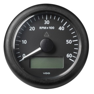 Veratron 3-3/8" (85MM) ViewLine Tachometer w/Multi-Function Display - 0 to 6000 RPM - Black Dial & Bezel Veratron 3-3/8" (85MM) ViewLine Tachometer w/Multi-Function Display - 0 to 6000 RPM - Black Dial & Bezel