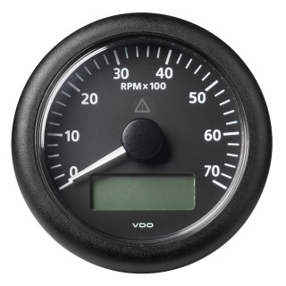 Veratron 3-3/8" (85MM) ViewLine Tachometer w/Multi-Function Display - 0 to 7000 RPM - Black Dial & Bezel Veratron 3-3/8" (85MM) ViewLine Tachometer w/Multi-Function Display - 0 to 7000 RPM - Black Dial & Bezel