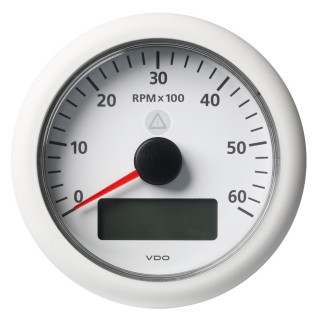 Veratron 3-3/8" (85MM) ViewLine Tachometer w/Multi-Function Display - 0 to 6000 RPM - White Dial & Bezel Veratron 3-3/8" (85MM) ViewLine Tachometer w/Multi-Function Display - 0 to 6000 RPM - White Dial & Bezel