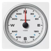 Veratron 4-3/8" (110mm) AcquaLink&reg; Compass 360&deg; - 12/24V - White Dial & Bezel