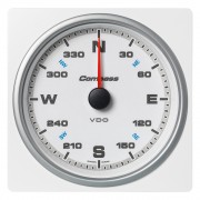 Veratron 4-3/8" (110mm) AcquaLink&reg; Compass 360&deg; - 12/24V - White Dial & Bezel