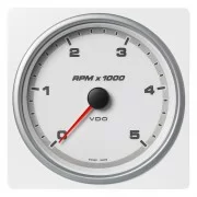 Veratron 4-3/8" (110mm) AcquaLink&reg; Tachometer 5000 RPM - 12/24V - White Dial & Bezel