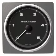 Veratron 4-3/8" (110mm) AcquaLink&reg; Tachometer 5000 RPM - 12/24V - Black Dial & Bezel