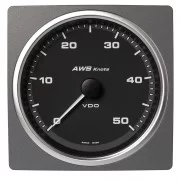 Veratron 4-3/8" (110mm) AcquaLink&reg; Apparent Wind Angle 0-50 Knots - 12/24V - Black Dial & Bezel