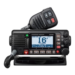 Standard Horizon GX2400B Matrix Black VHF w/AIS, Integrated GPS, NMEA 2000 30W Hailer, & Speaker Mic Standard Horizon GX2400B Matrix Black VHF w/AIS, Integrated GPS, NMEA 2000 30W Hailer, & Speaker Mic