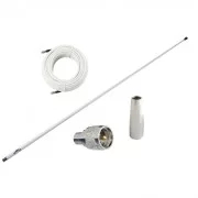 Glomex 4&#39; Glomeasy VHF Antenna 3dB w/FME Termination, 6M Coaxial Cable, RA300 Adapter & PL259 Connector