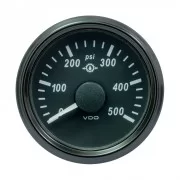 VDO SingleViu 52mm (2-1/16") Gear Pressure Gauge - 500 PSI - 0-4.5V