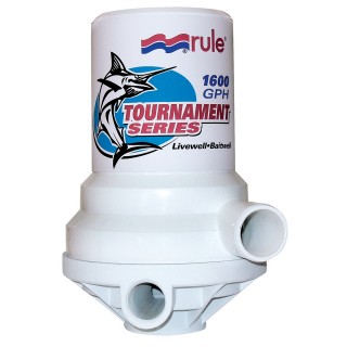 Rule Tournament Series 1600 GPH Livewell Pump Dual Port Rule Tournament Series 1600 GPH Livewell Pump Dual Port