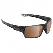 H2Optix Ashore Sunglasses Matt Tiger Shark, Brown Lens Cat. 3 - AntiSalt Coating w/Floatable Cord