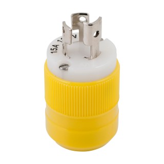 Marinco Locking Plug - 15A, 125V - Yellow Marinco Locking Plug - 15A, 125V - Yellow
